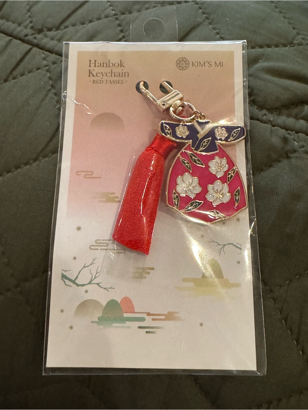 Red Hanbok Tassel Keychain